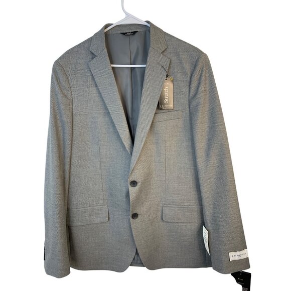 NWT 42R Mens J.M. Haggar Slim Fit Stretch Suit Seperate Jacket Gray Blazer - Picture 7 of 12